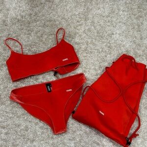 Triangl Swimwear Vibrant Orange Bikini Set